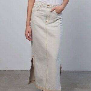 B SIDES NWT Carrara denim Cream Skirt 28